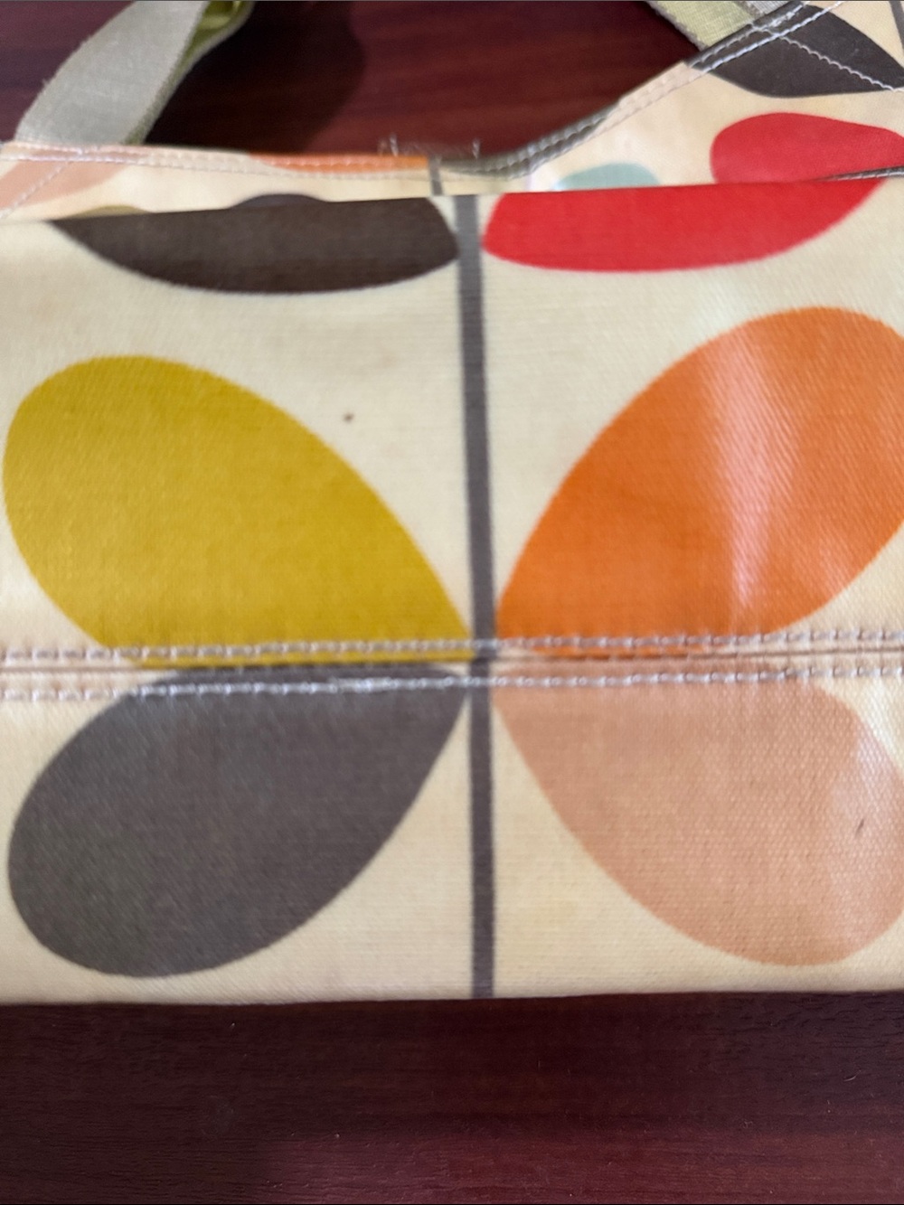 Orla Kiely Classic Multi Stem Shoulder Bag featuring a signature colorful leaf - Picture 4 of 15